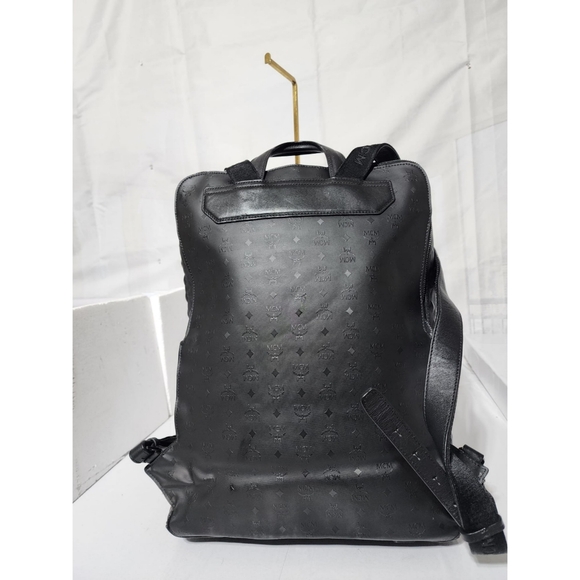 MCM Calfskin Embossed Medium M Moment Backpack Black main image 4